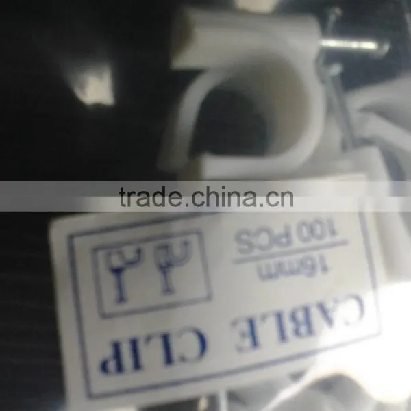 on Sale Nail Wire Clips/round Plastic Cable Clips/nail Cable Clamps 26mm photo-5