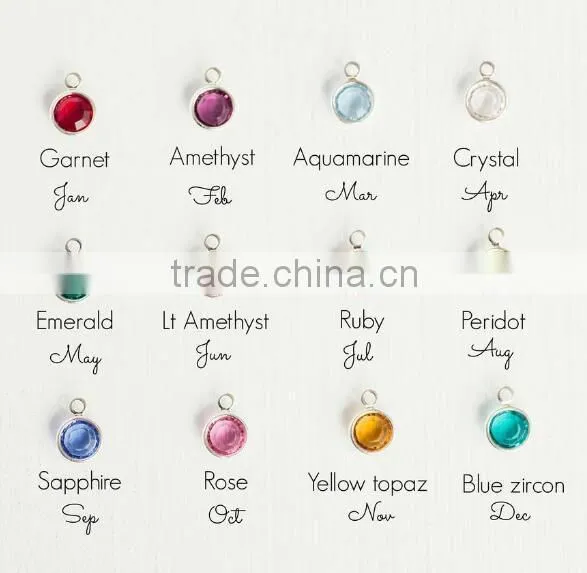 Popular Color Crystal Bangle Bracelet 925 Sterling Silver Stackable Birthstone Bracelets photo-3