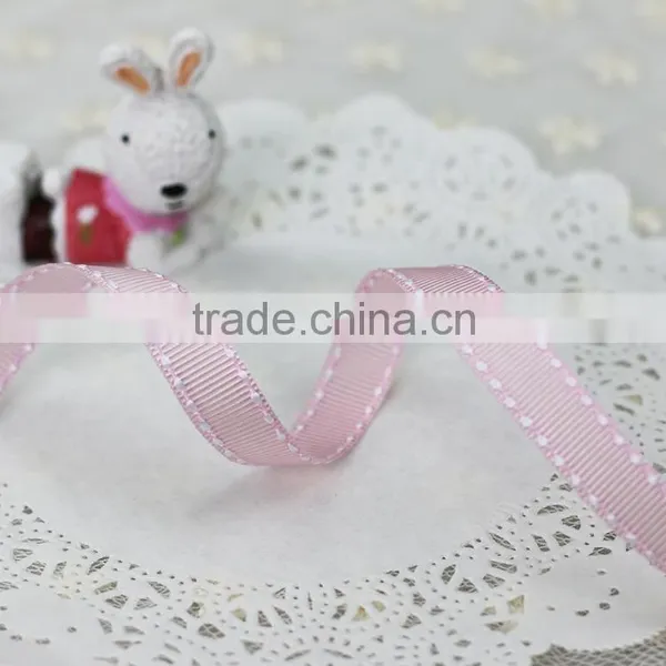 100% Polyester Decoration Woven Dot Ribbon Custom Printed Ribbon photo-3
