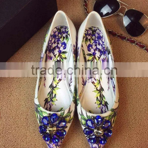 Fashion Printing Flat Shoes Woman Pointed Toe Women Flats Ladies Shoes