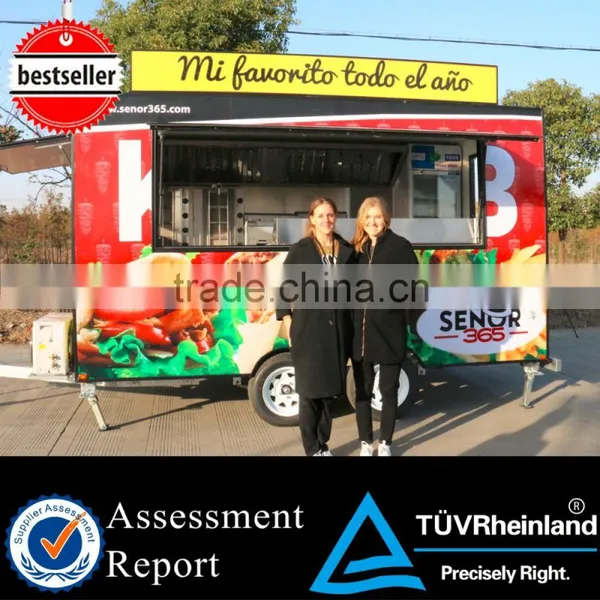 2015 hot sales best quality stainless steel food cart CE ISO UL EEC food cart customzied food cart