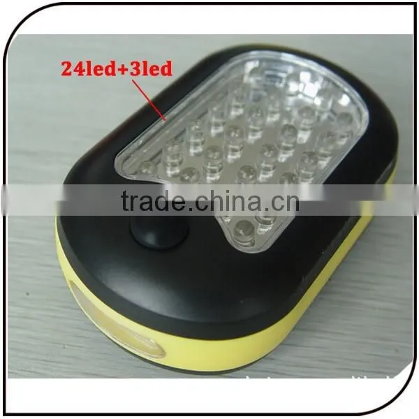 2 In1 24+3 Work Light Flashlight With Hook for Picnic Camping Outdoors photo-5