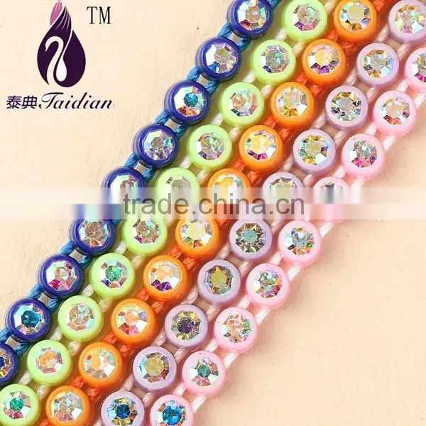 Rhinestone Crystal Trim Yards,rhinestone Sewing Trim Red photo-2