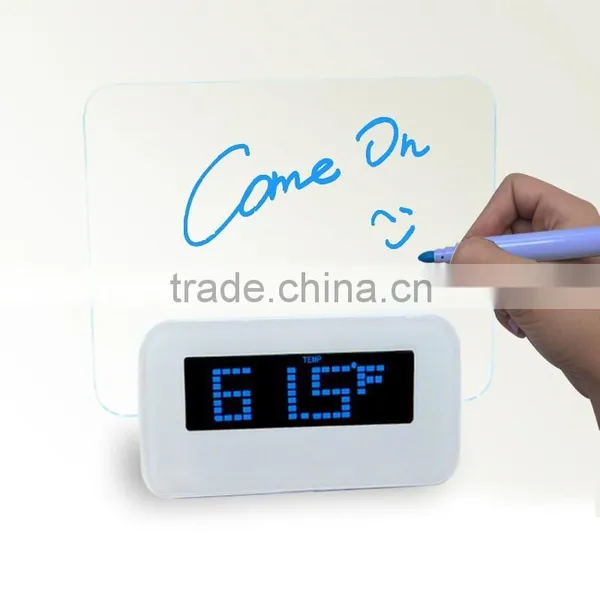 Multi Function Digital Alarm Clock With Board for Leaving a Message photo-5