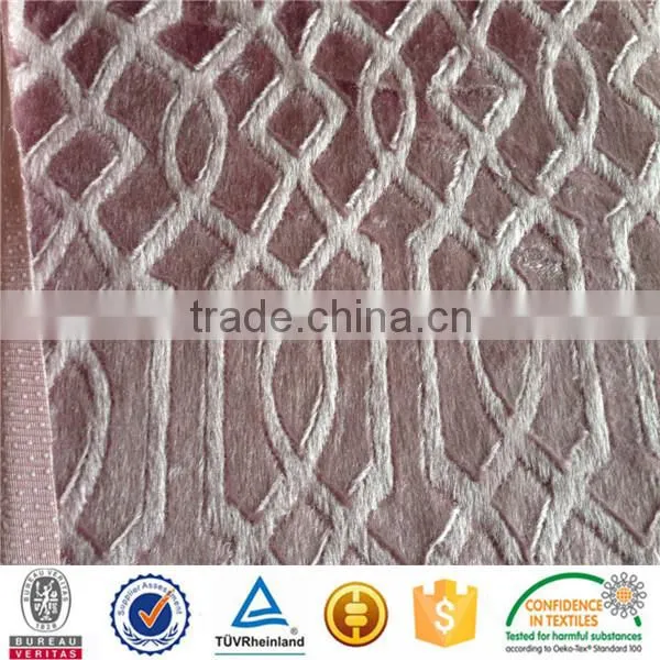 Bamboo Brushed Anti Slip Cut Velvet Upholstery Plastic Drip Back Sofa Cover Fabric photo-5