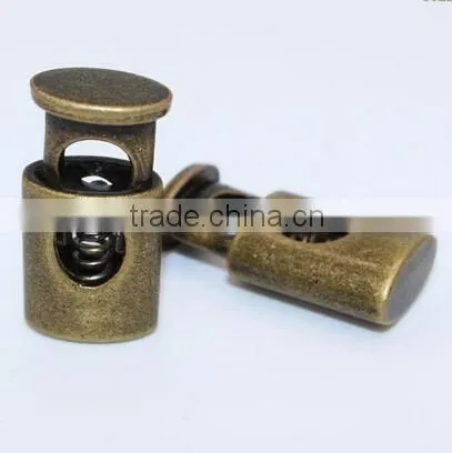 Gold Metal String Cord Stopper Buttons With 2 Holes photo-2