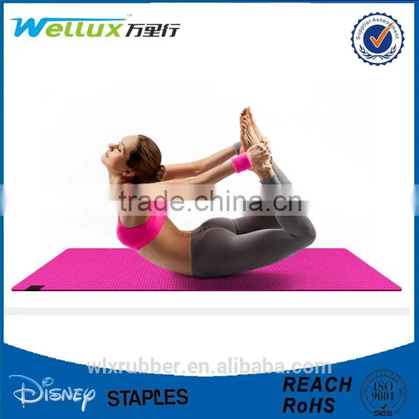 Custom Mesh Fabric Surface Natural Rubber Yoga Mat Quality Choice photo-4