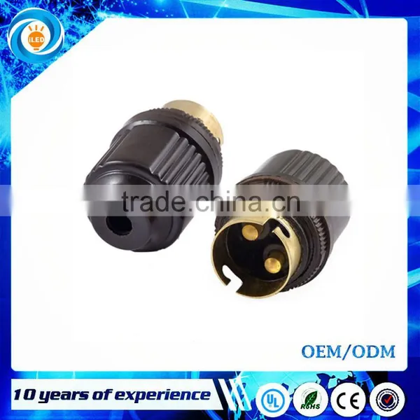 Plastic Black B22 Lamp Light Bulb Lamp Holder Socket