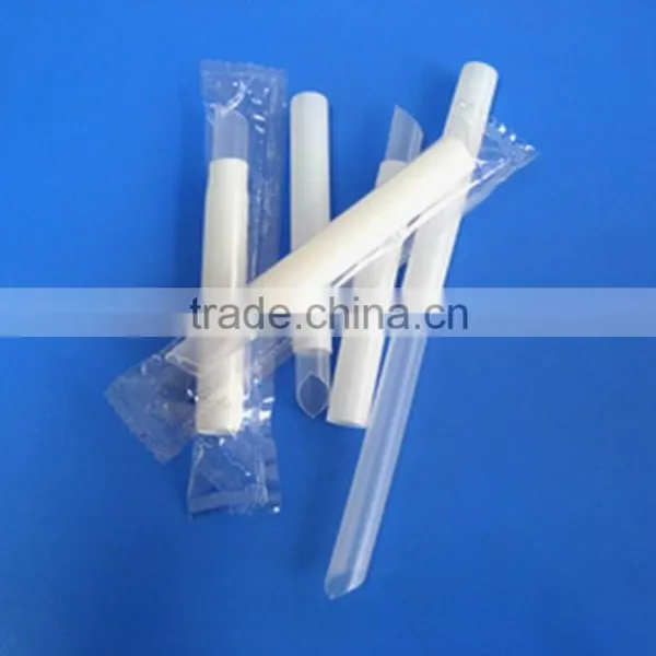 White Color Plastic Telescopic Drinking Straight Straw