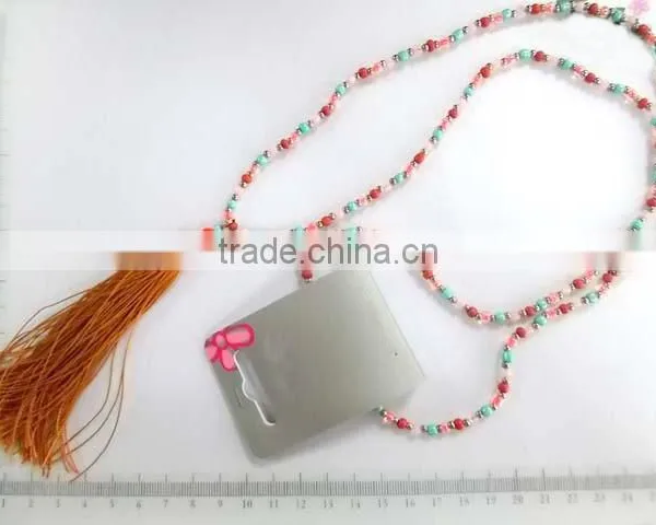 Charming Beaded Chain Pendant Statement Necklace photo-3