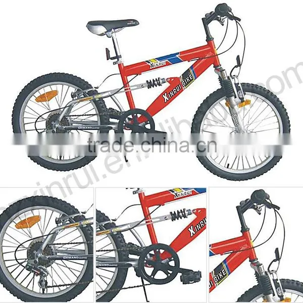 Wholesale steel frame Full suspension bikes for kids cheap mountain bike