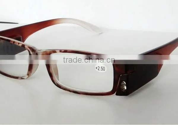 LED reading glasses with double light
