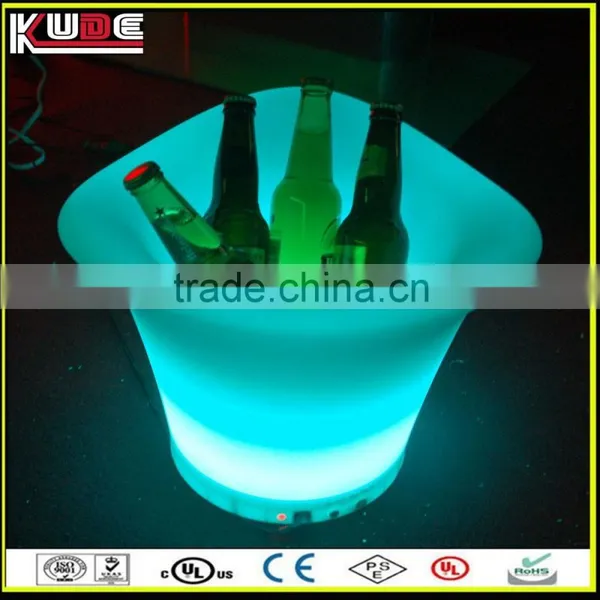 Waterproof Illuminated Plastic LED Ice Bucket With Remote Control and Rechargeable Battery photo-5
