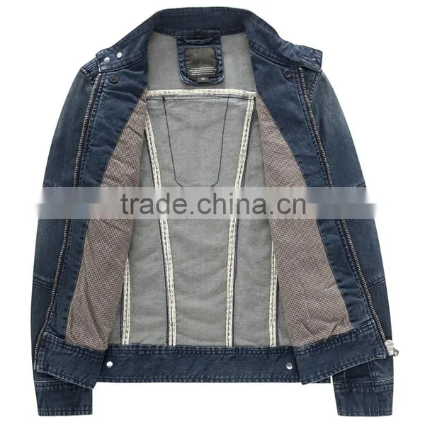2016 Hot Sale Jeans Wholesale Windbreaker Denim Jacket photo-5
