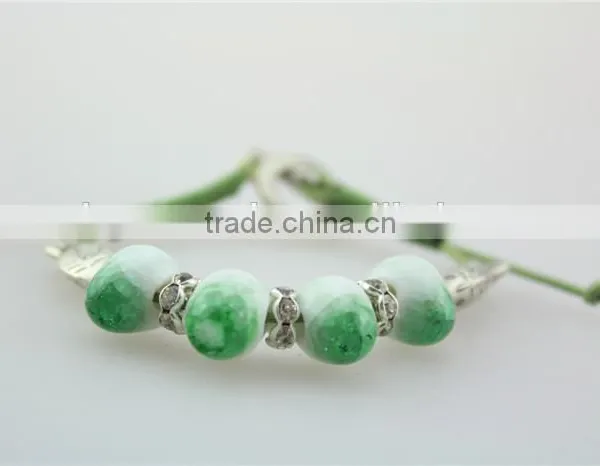 Bead Ceramic Wristband Bracelet , Fish Shape Silver Material Bracelet photo-3