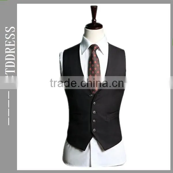 men suit black sleeveless waistcoat vest