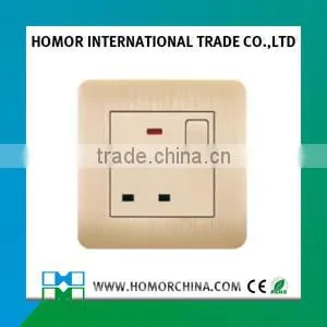 1 Gang Switch Universal Standard Gloden Socket photo-3