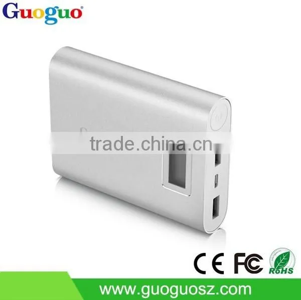 Manufacture Smart 8000mAh Universal Power Bank Charger With LCD Display