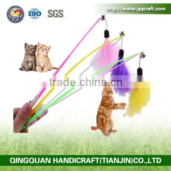 QQPet Telescoping Fishing Rod Spin Feather Cat Wand Cat Teaser Toys photo-6