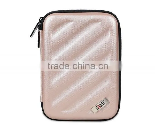 Hot Selling BUBM EVA+PU Ladies Champagne Gold Travel Usb Flash Drive Storage Hand Bag photo-3