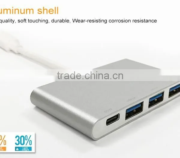 Type c to Usb Hub Adapter Charging Port USB 3.1 Type C HUB Male to Multiple 4 Type-A 3.0 Hub Adapter