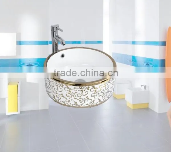 Artificial Bathroom Porcelain Home Garden Wash Color Basins With Cabin photo-2