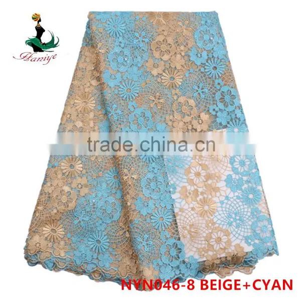 2016 Haniye Fashionable African Embroidered Net Tulle Lace Fabric/tulle Lace Fabric/NYN46 photo-6