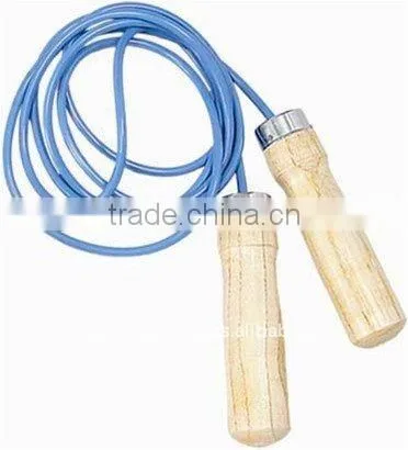 Body Building Wodden Handle Nylon Speed Skipping Rope
