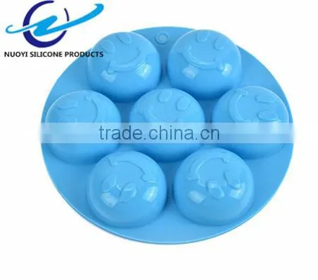 Round Smile Face Mini Cake Mold Silicone photo-2