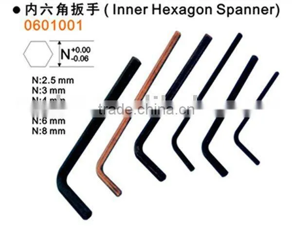 N2.5/3/4/5/6/8mm steel Inner hexagon spanner