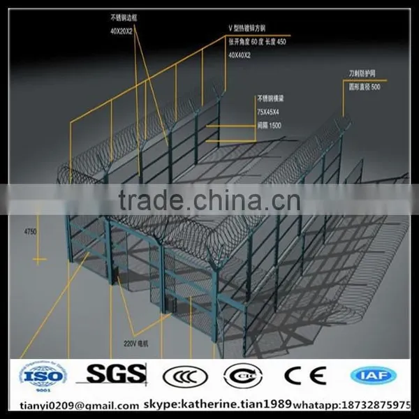 Hot Dipped Galvanized Bto28 Border Razor Wire Concertina Coil Wire Fence photo-3