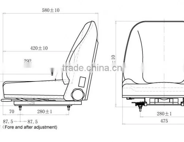 Machinery Suspension Adjustable Forklift Seat YHG-03 photo-2