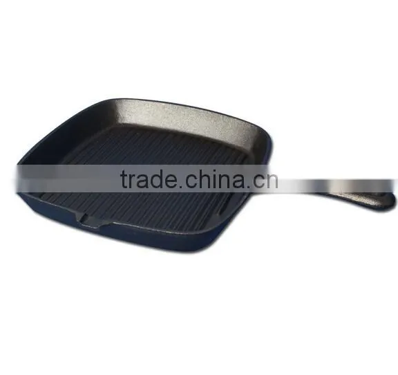 Black Rectangular Non-stick Iron Cast Frying Pan photo-2