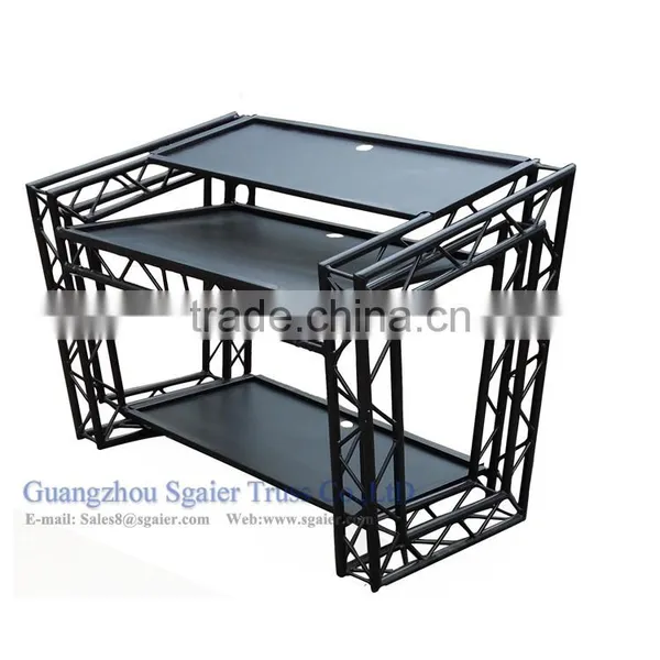 Wholesale folding dj table aluminum material light fastness