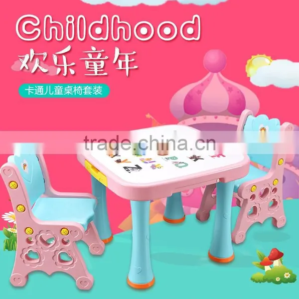 Children Study Tables and Chairs Kids Desk Furniture photo-4