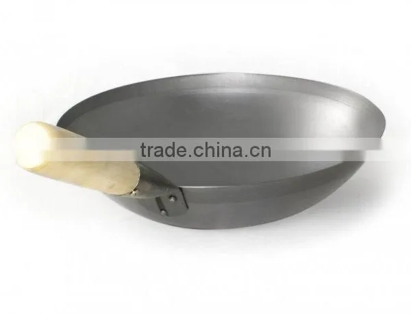 Signle Wooden Handle Chinese Pan Carbon Steel Material Wok photo-2