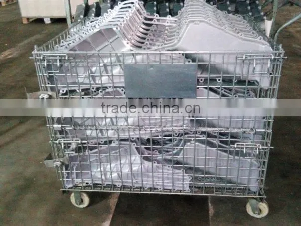 Warehouse Storage Collapsible Wire Mesh Roll Container photo-3