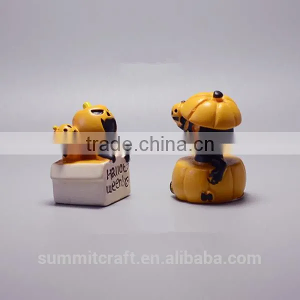 Halloween Decoration Resin Collectible Mini Pumpkin Figure Toy photo-2