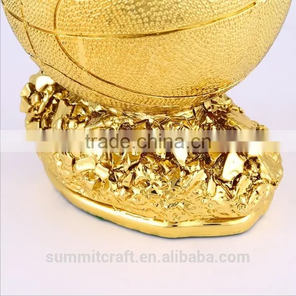 Custom Resin Shinny Golden Basketball Trophy photo-2