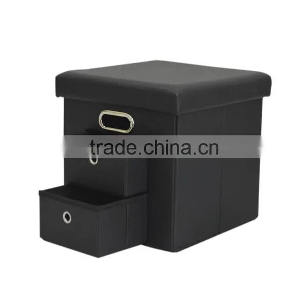 The Newest Multi-function Foldable Storage Ottoman With Drawers photo-2