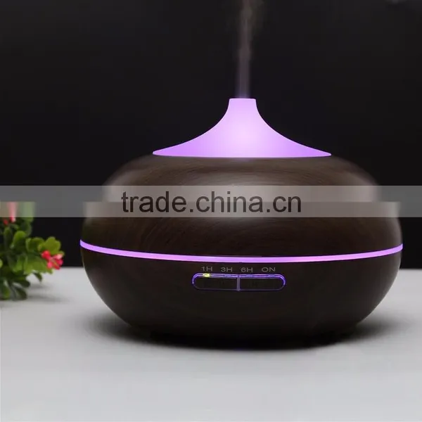2017 New Trending Product 300ml Wood Grain Electric Aromatherapy Ultrasonic Aroma USB Essential Oil Diffuser photo-2