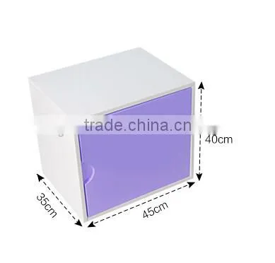 Colorful DIY Assembly Wood Cabinet MDF Stackable Cube Organizer Cube Storage Home Wood Furniture 2 Tier Storage Boxes photo-6
