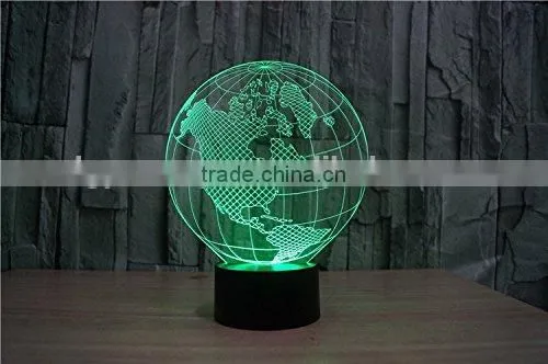 3D Lamp LED Night Light Colorful Atmosphere Lamp With USB Cable photo-2