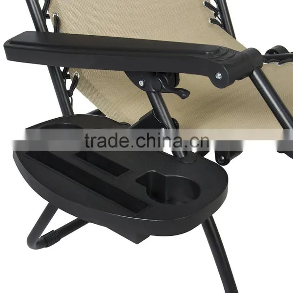 Garden Metal Canopy Folding Beige Zero Gravity Lounge Chair photo-5