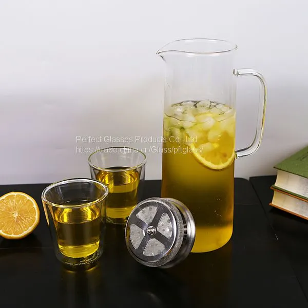 Water Bottle Wholesale Glass Bottle Wholesale Water Jug Glass Decanter Glass Bottle for Kitchen Resturant and Hotel photo-5