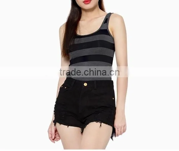 New Style of Stripe Tank Top, Customize Printing of Women Tank Top, Custom Tank Top photo-2
