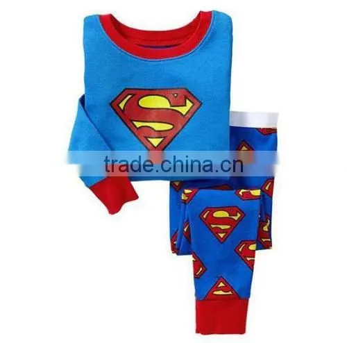 Wholesale 2017 Baby Sleepwear Printing Long Sleeve Cotton Pajamas for Children Cheap Summer Kids Pajamas Set photo-2