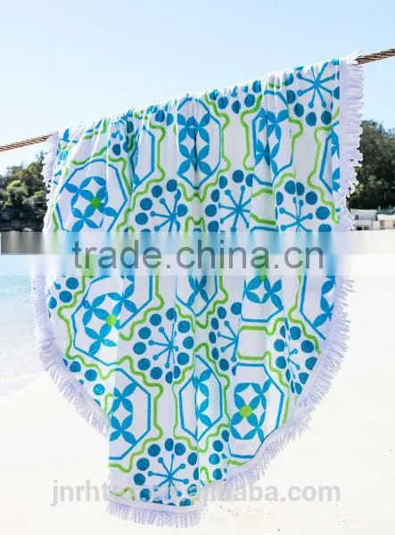 Cotton Velour Promotions Logos Australian The Beach People Roundie Towel With Tassel Fringe photo-5