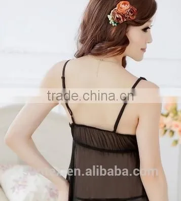 Sexy Lace Transparent Night Sleeping Dress photo-3