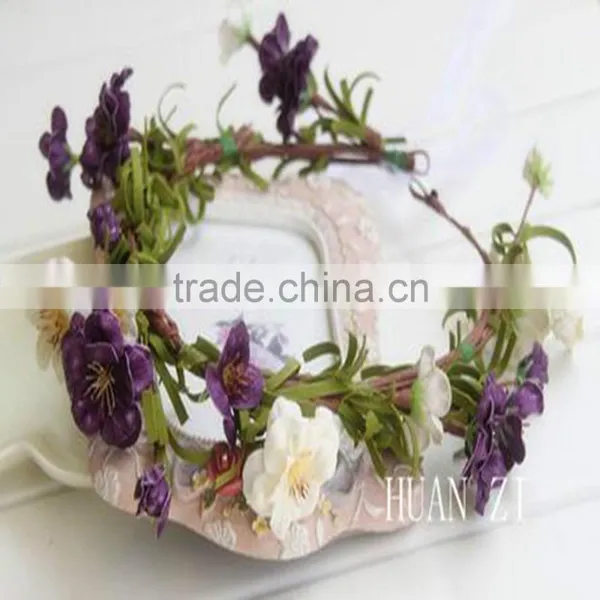 Wholesale Flower Bridal Headpiece Floral Halo Head Garland photo-4